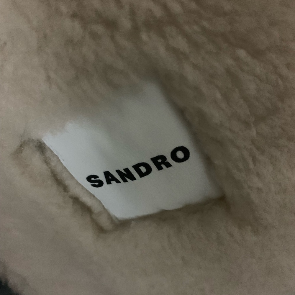 Sandro shearling jacket NWT authentic and epic - Picture 5 of 9